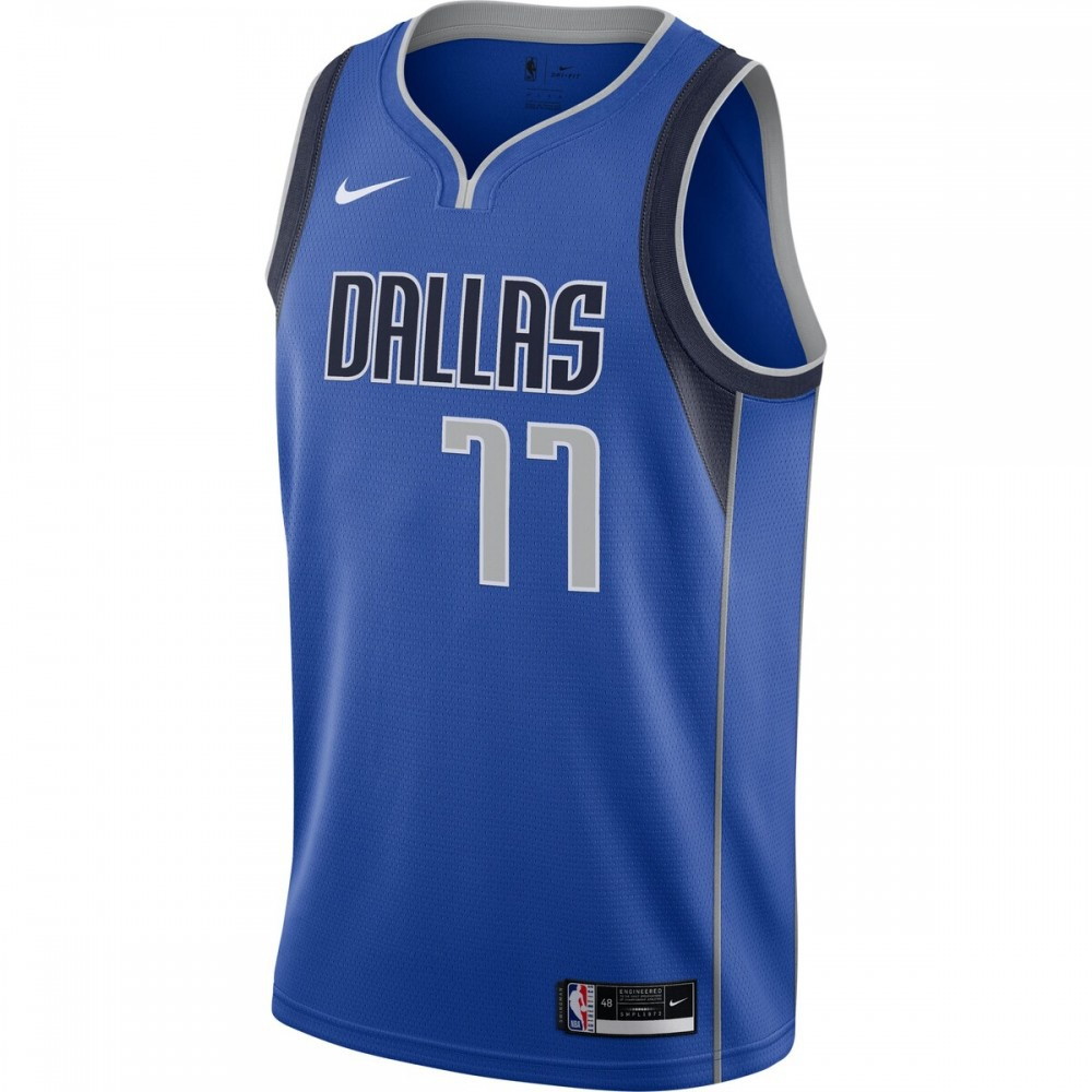 Luka Dončić Dallas Mavericks 2020/21 Swingman Jersey Royal Icon Edition - second front view
