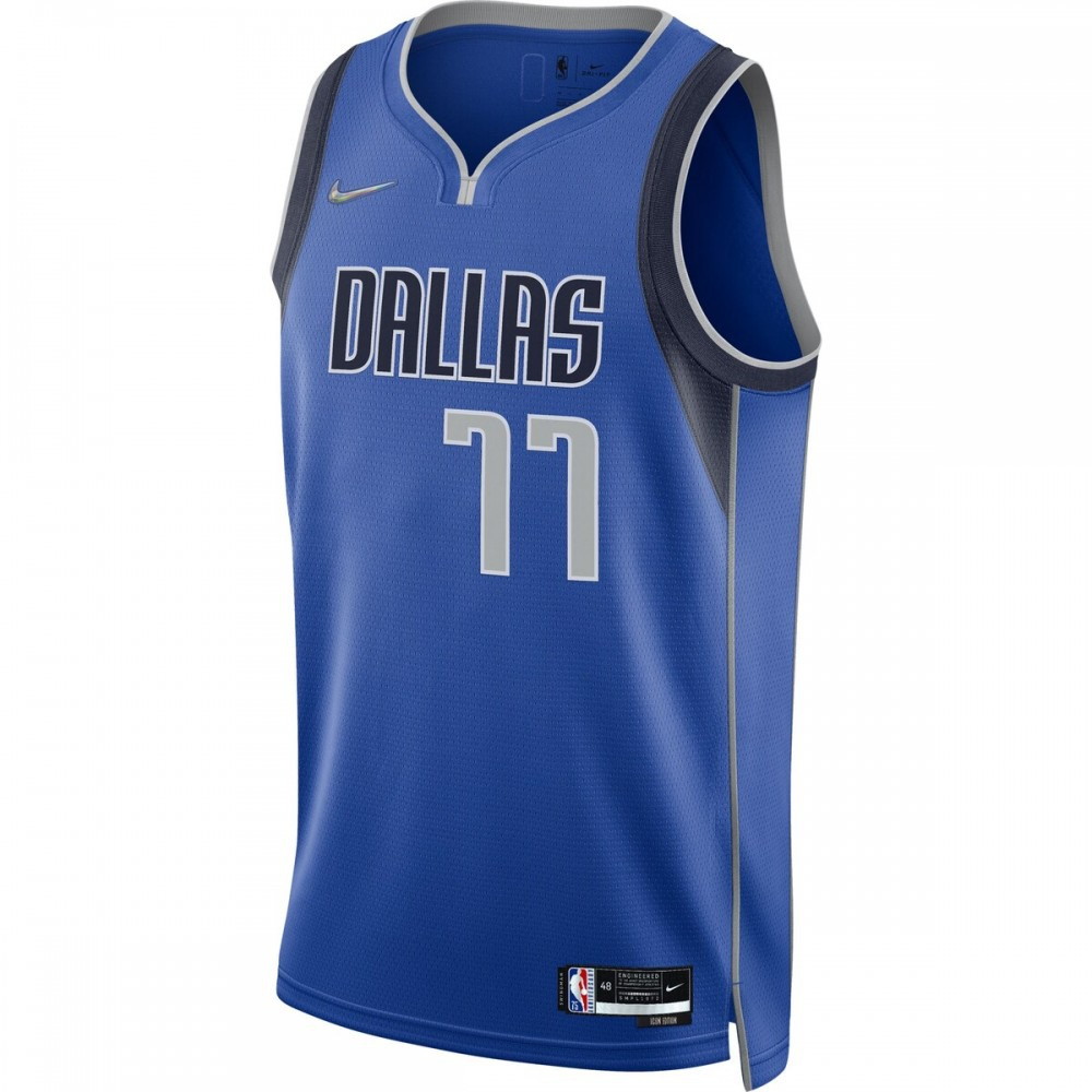 Luka Dončić Dallas Mavericks 2021/22 Diamond Swingman Jersey Icon Edition Blue - second front view