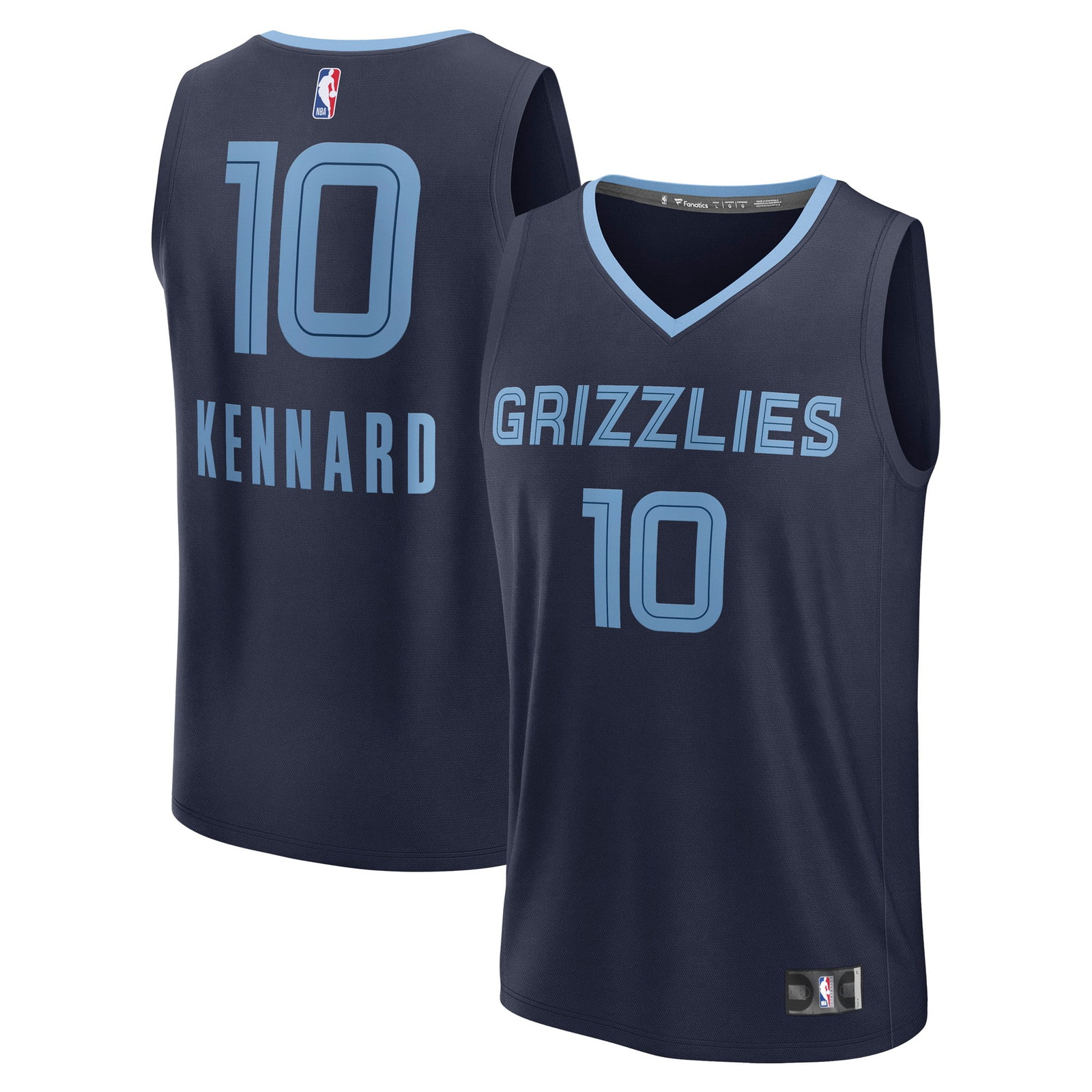 Luke Kennard Memphis Grizzlies Fast Break Fan Version Player Jersey Icon - front and back view