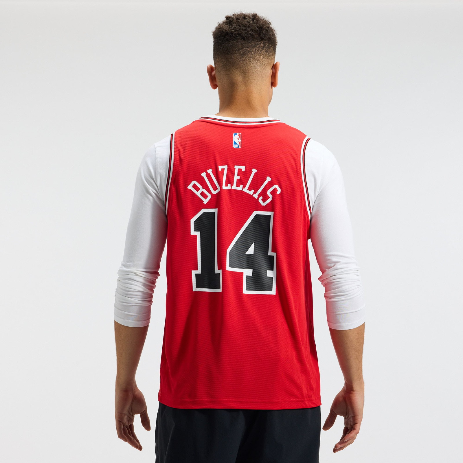 Matas Buzelis Chicago Bulls Fast Break Fan Version Player Jersey Icon Edition Red - back view
