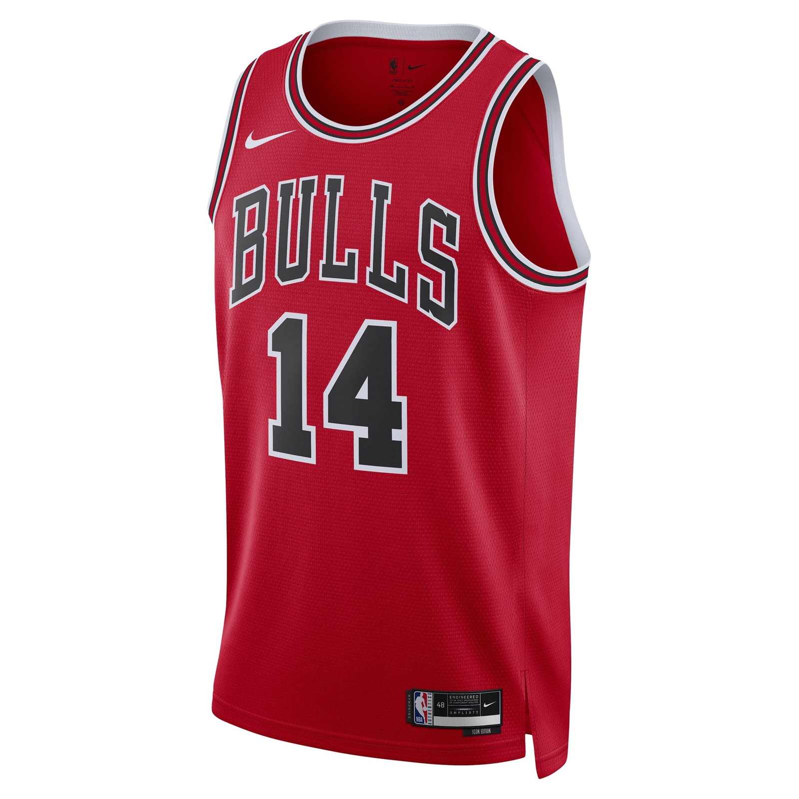 Matas Buzelis Chicago Bulls Unisex Swingman Player Jersey Icon Edition Red - front view