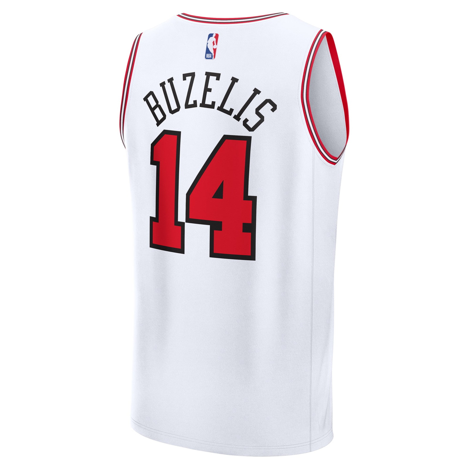 Matas Buzelis Chicago Bulls Youth Fast Break Fan Version Player Jersey Association - back view