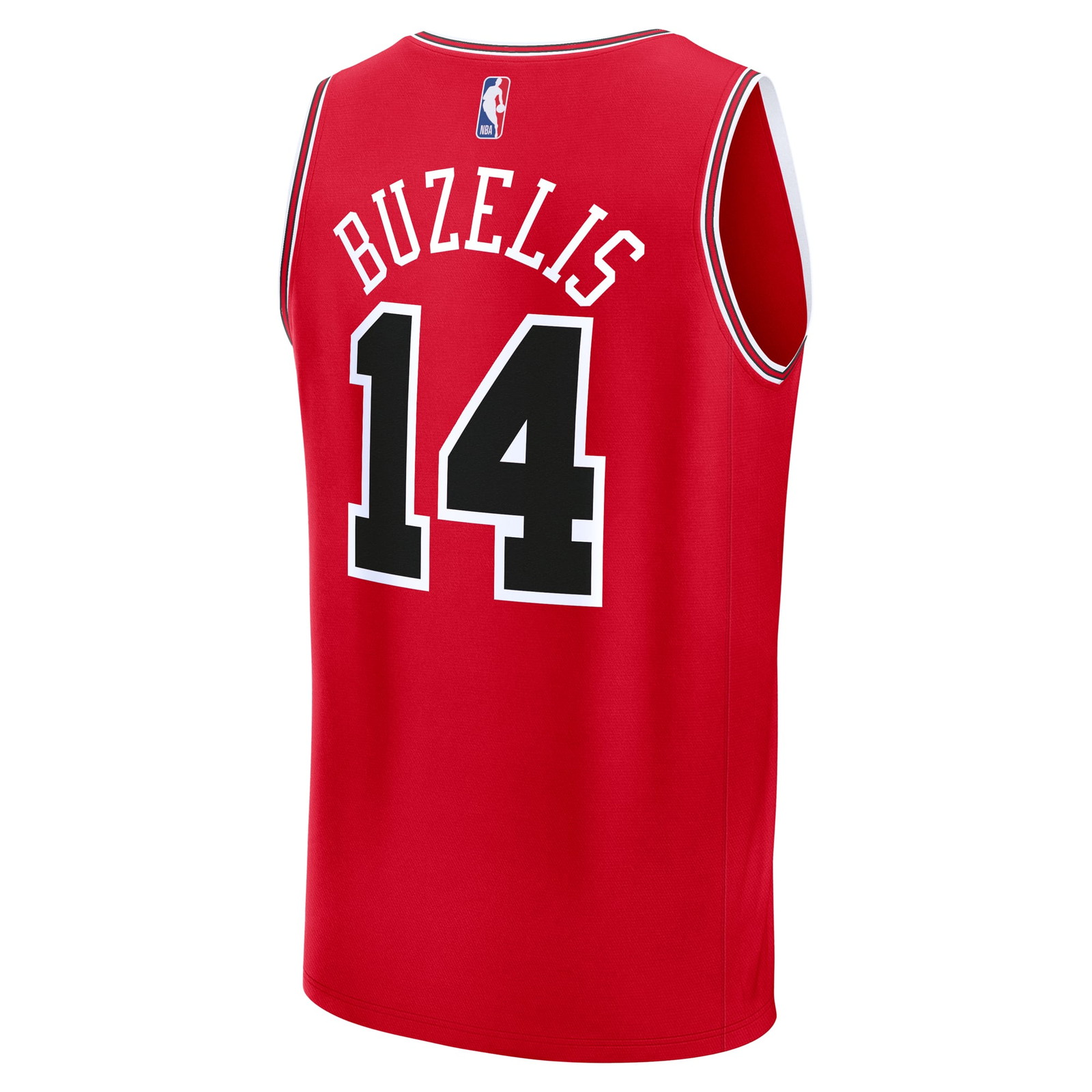 Matas Buzelis Chicago Bulls Youth Fast Break Fan Version Player Jersey Icon Edition Red - back view