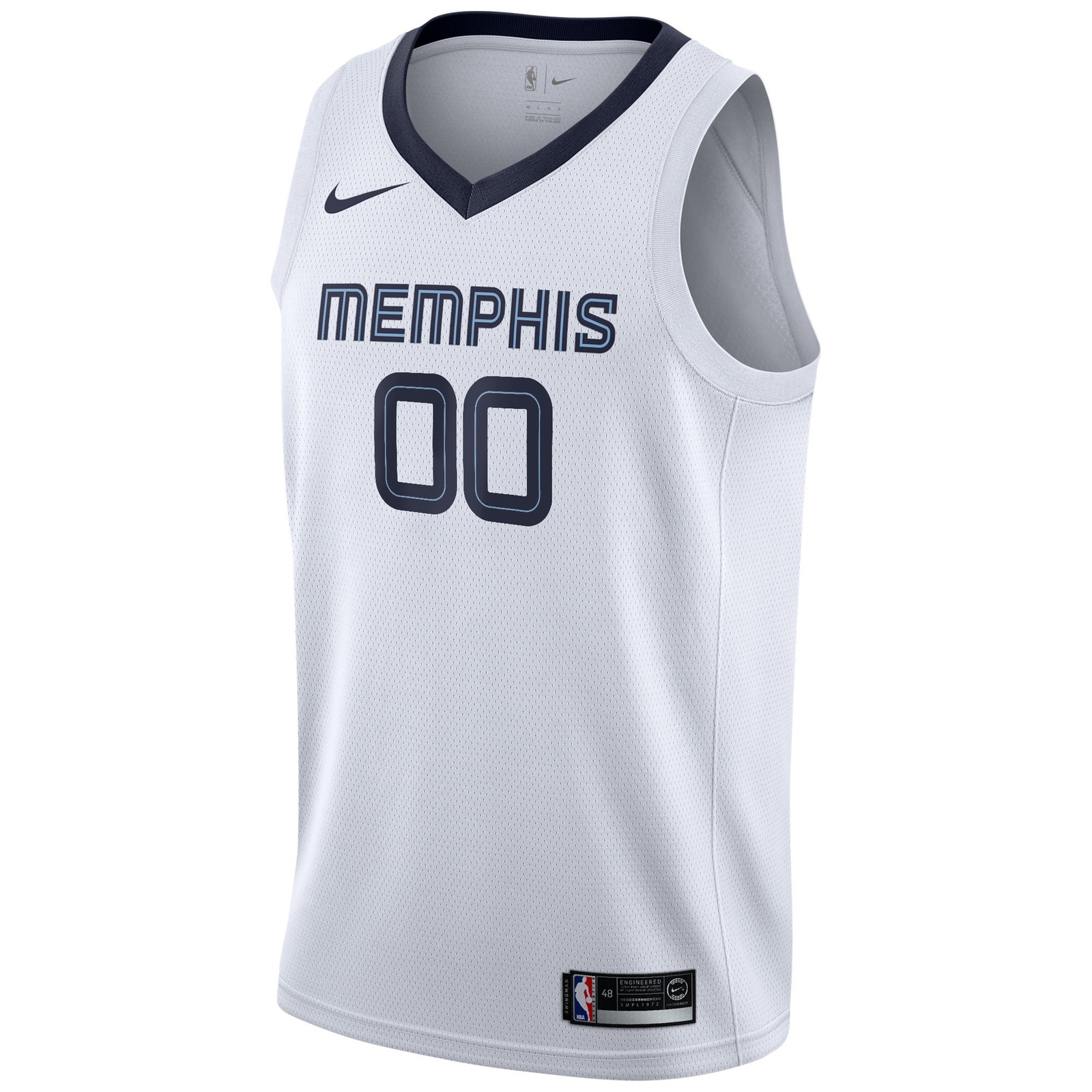 Memphis Grizzlies 2020/21 Swingman Custom Jersey Association Edition White - front view