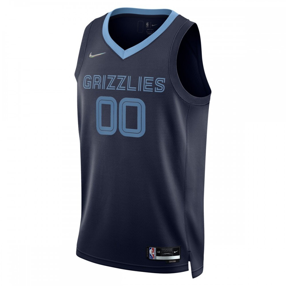 Memphis Grizzlies 2021/22 Diamond Swingman Custom Jersey Icon Edition Navy - second front view