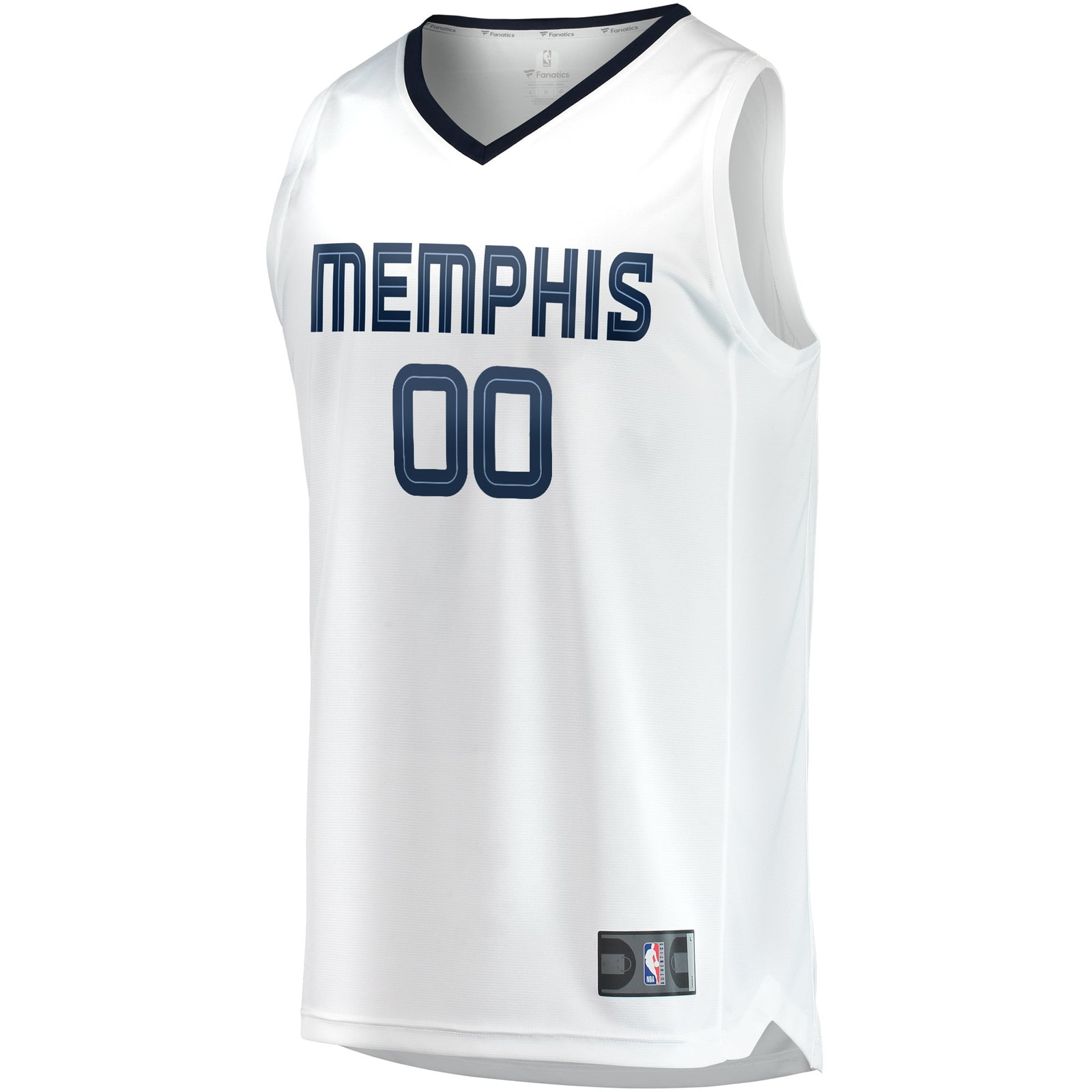 Memphis Grizzlies Fast Break Custom Fan Version Jersey Association Edition White - front view