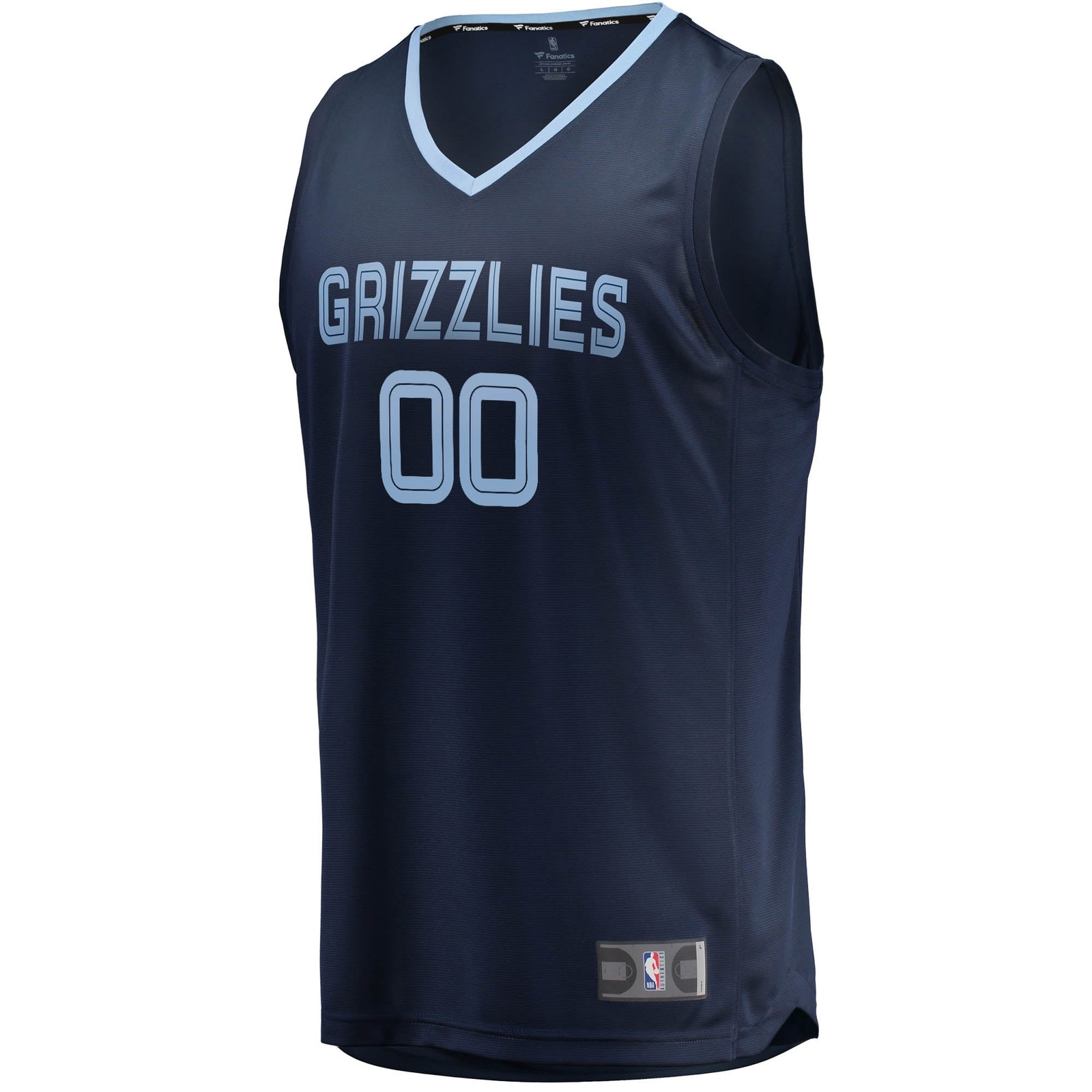 Memphis Grizzlies Fast Break Custom Fan Version Jersey Navy Icon Edition - front view