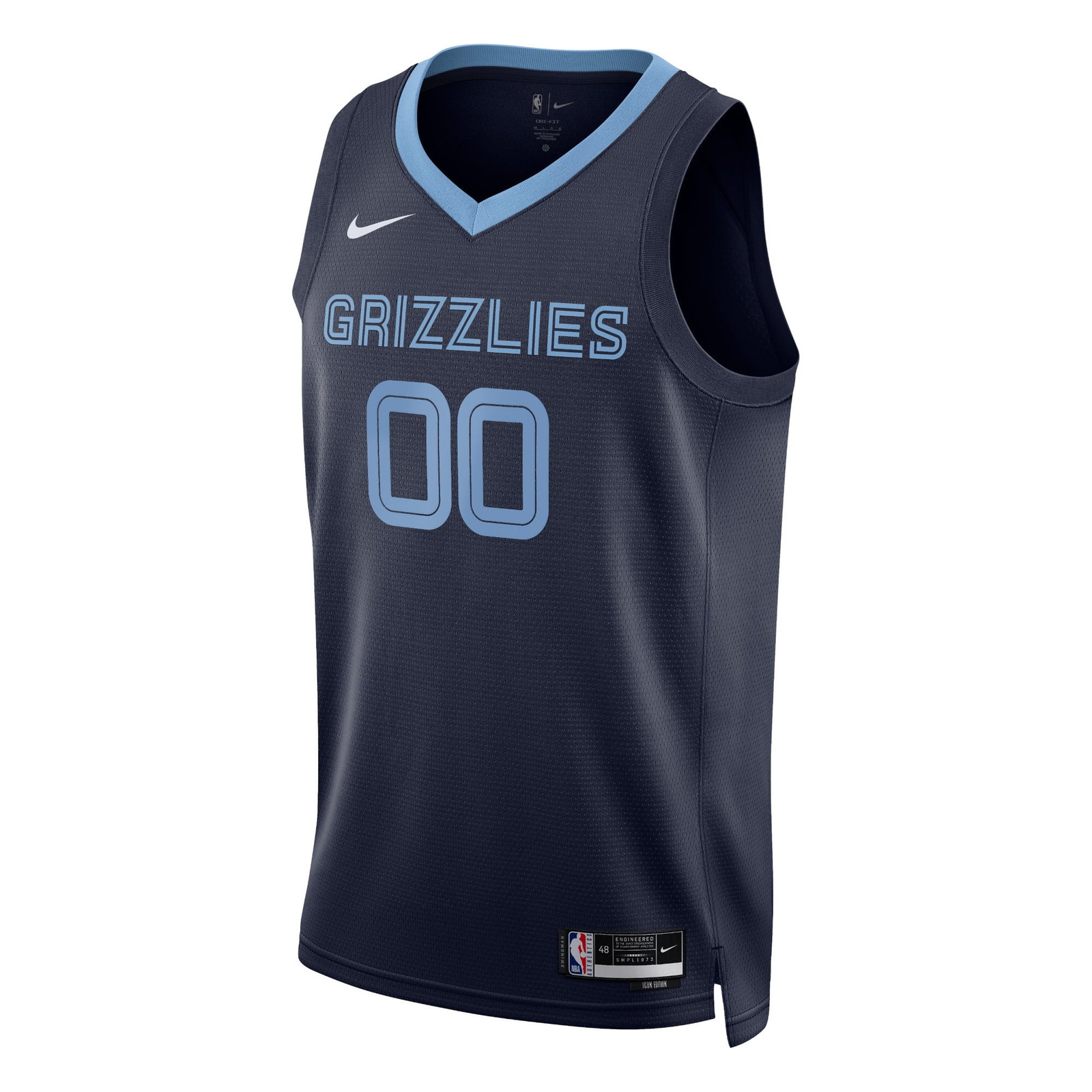 Memphis Grizzlies Unisex Swingman Custom Jersey Navy Icon Edition - front view