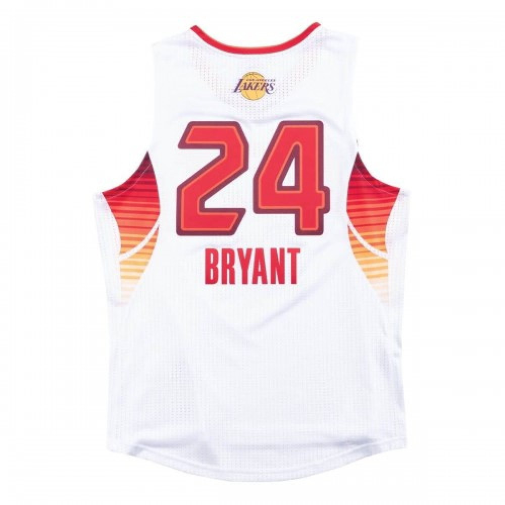 Men's All-Star West 2009 Kobe Bryant #24 White Hardwood Classics Jersey - second front view