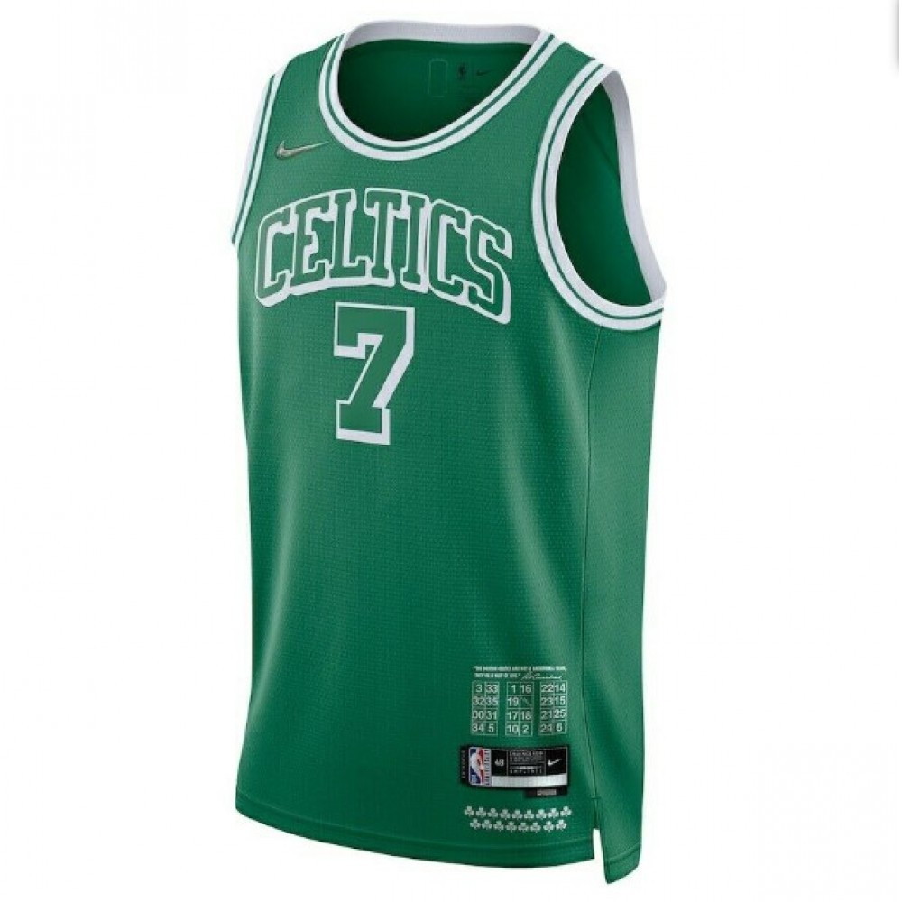 Men's Boston Celtics Jaylen Brown #7 Green 2021/22 Swingman Jersey City Edition - second front view