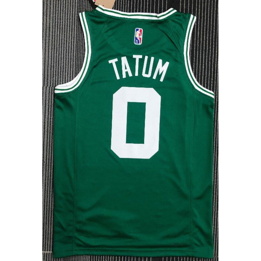 Men's Boston Celtics Jayson Tatum #0 Green 2021/22 Diamond Swingman Jersey Icon Edition - back view