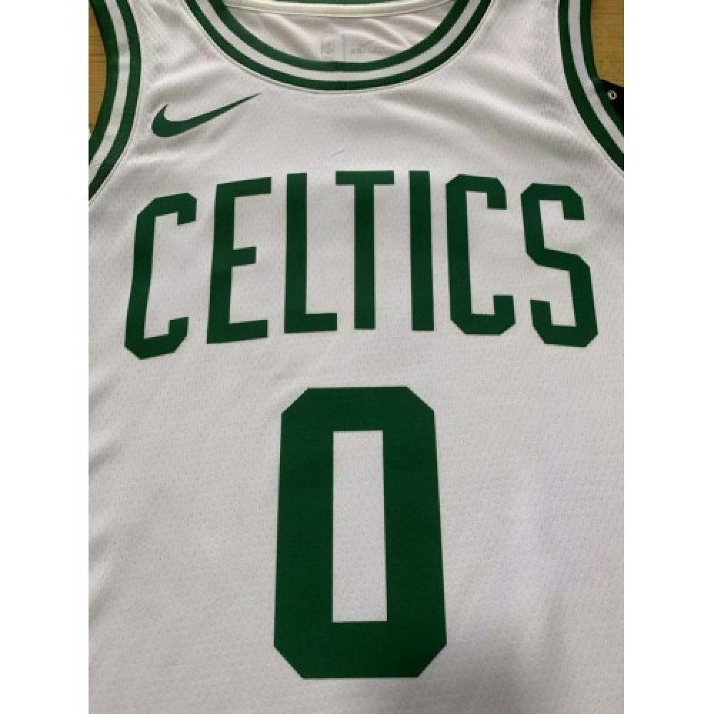 Men's Boston Celtics Jayson Tatum #0 White Swingman Jersey Icon Edition - back view