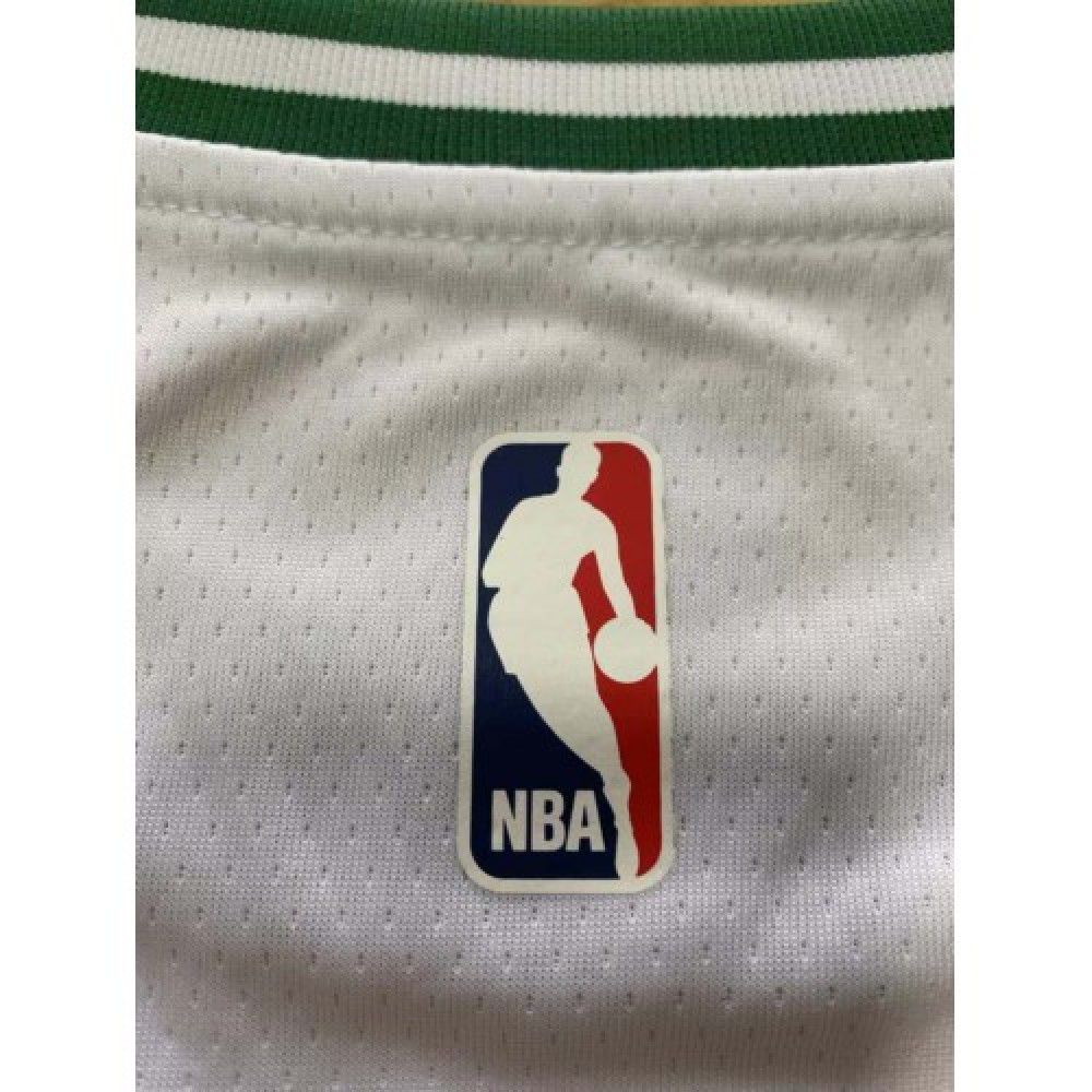 Men's Boston Celtics Jayson Tatum #0 White Swingman Jersey Icon Edition - close-up detail 2