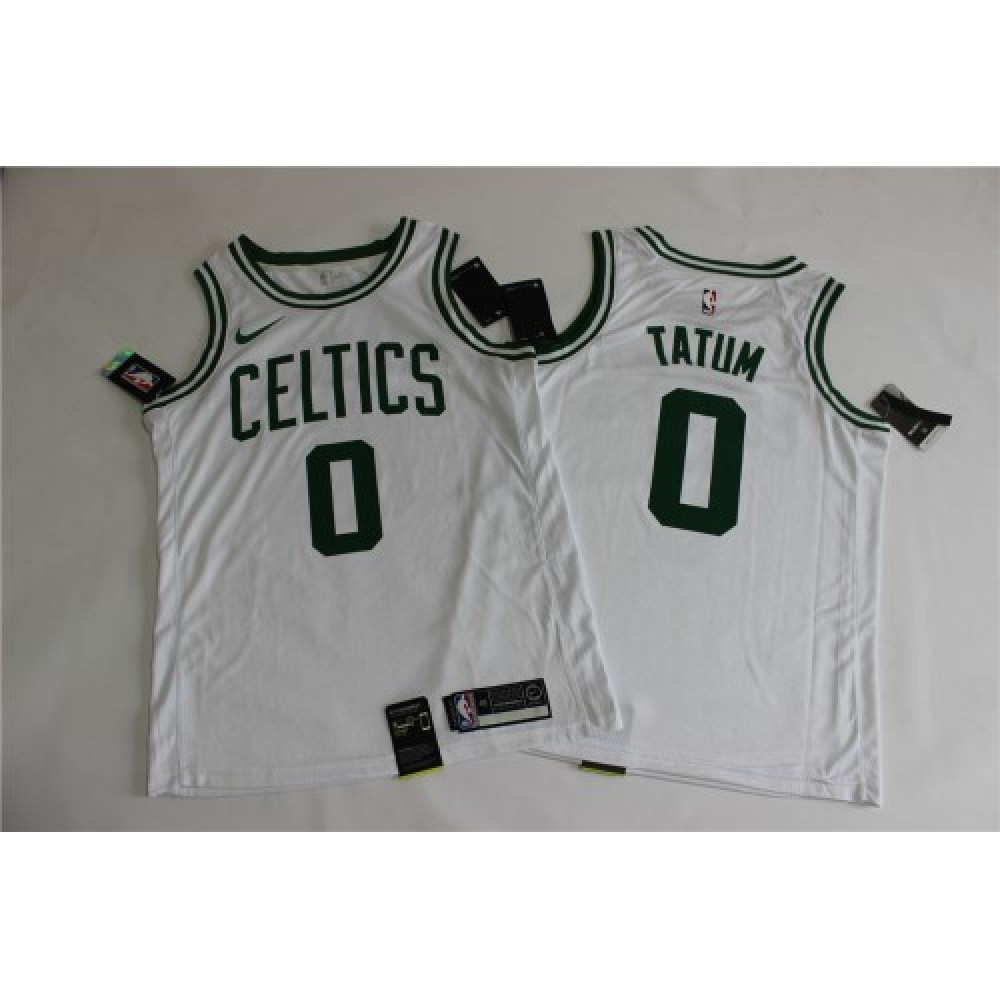 Men's Boston Celtics Jayson Tatum #0 White Swingman Jersey Icon Edition - second front view