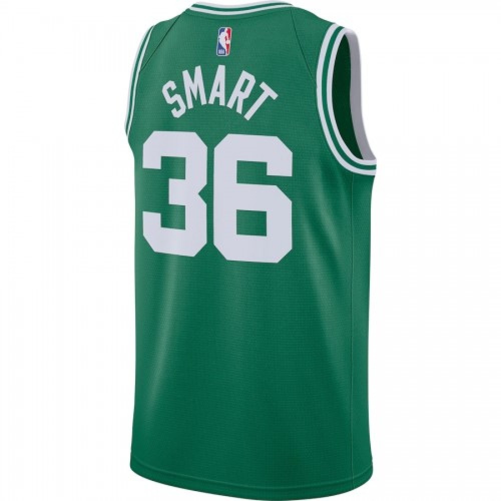 Men's Boston Celtics Marcus Smart #36 Kelly Green 2020/21 Swingman Jersey Icon Edition - back view