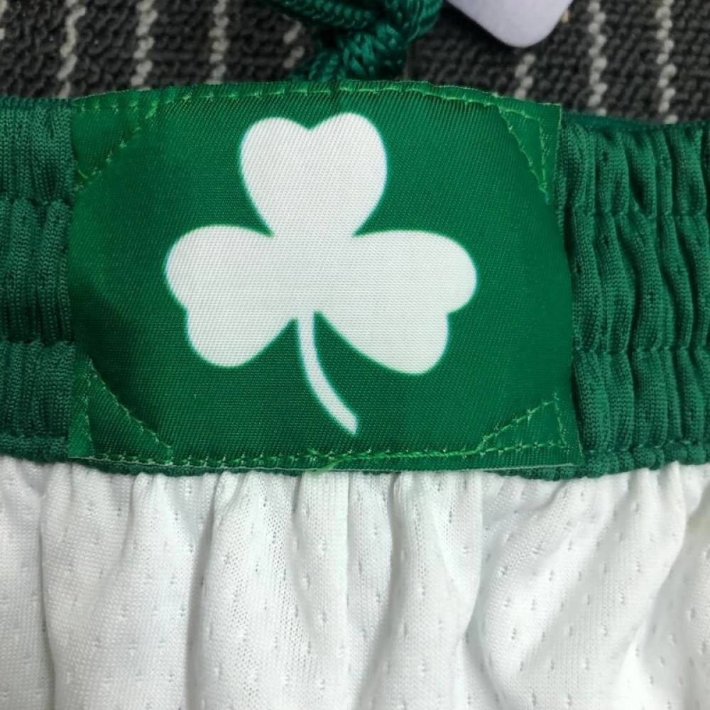 Men's Boston Celtics White 2021/22 Swingman Shorts Association Edition - back view