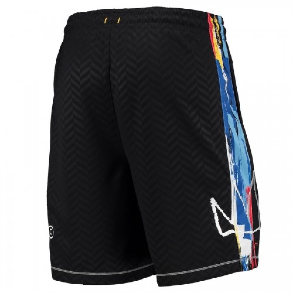 Men's Brooklyn Nets Black 2020/21 Swingman Shorts City Edition - back view