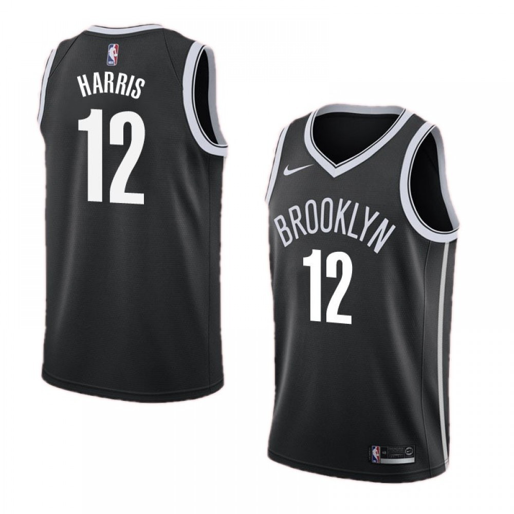 Men's Brooklyn Nets Devin Harris #12 Black 2021 Swingman NBA Jersey Icon Edition - front view