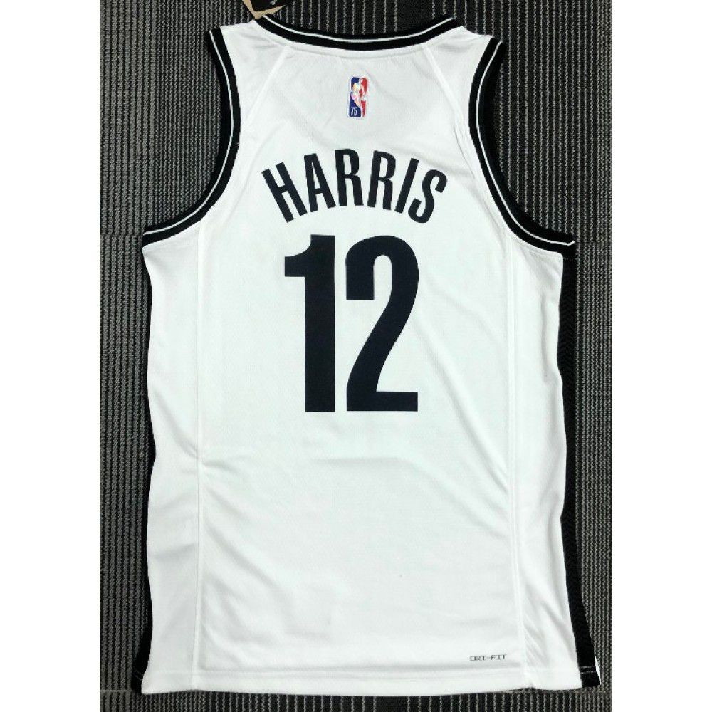 Men's Brooklyn Nets Devin Harris #12 White 2021 Swingman NBA Jersey Icon Edition - back view