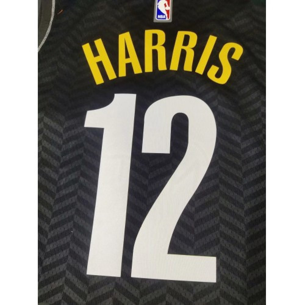 Men's Brooklyn Nets Joe Harris #12 Black 2020/21 Swingman Jersey City Edition - second front view