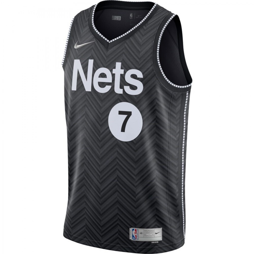 Men's Brooklyn Nets Kevin Durant #7 Black 2020/21 Swingman Player Jersey – - second front view