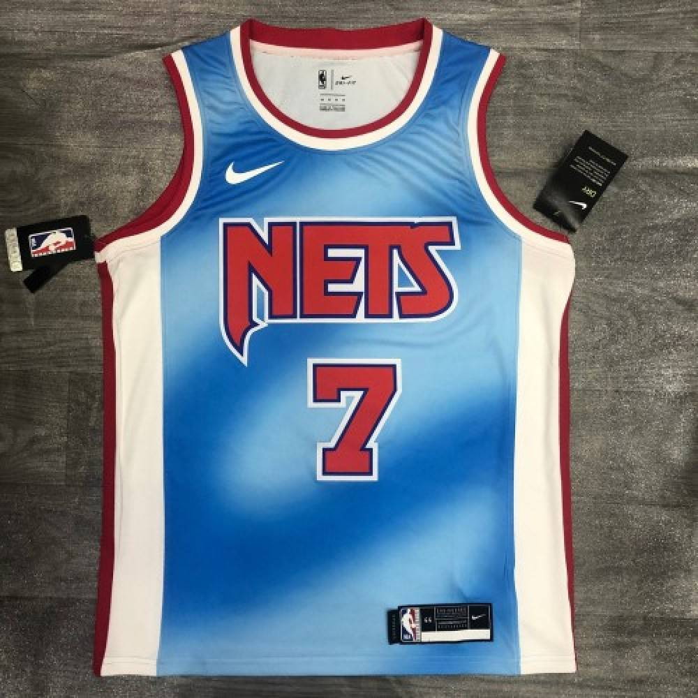 Men's Brooklyn Nets Kevin Durant #7 Blue 2020/21 Swingman Jersey Classic Edition - second front view