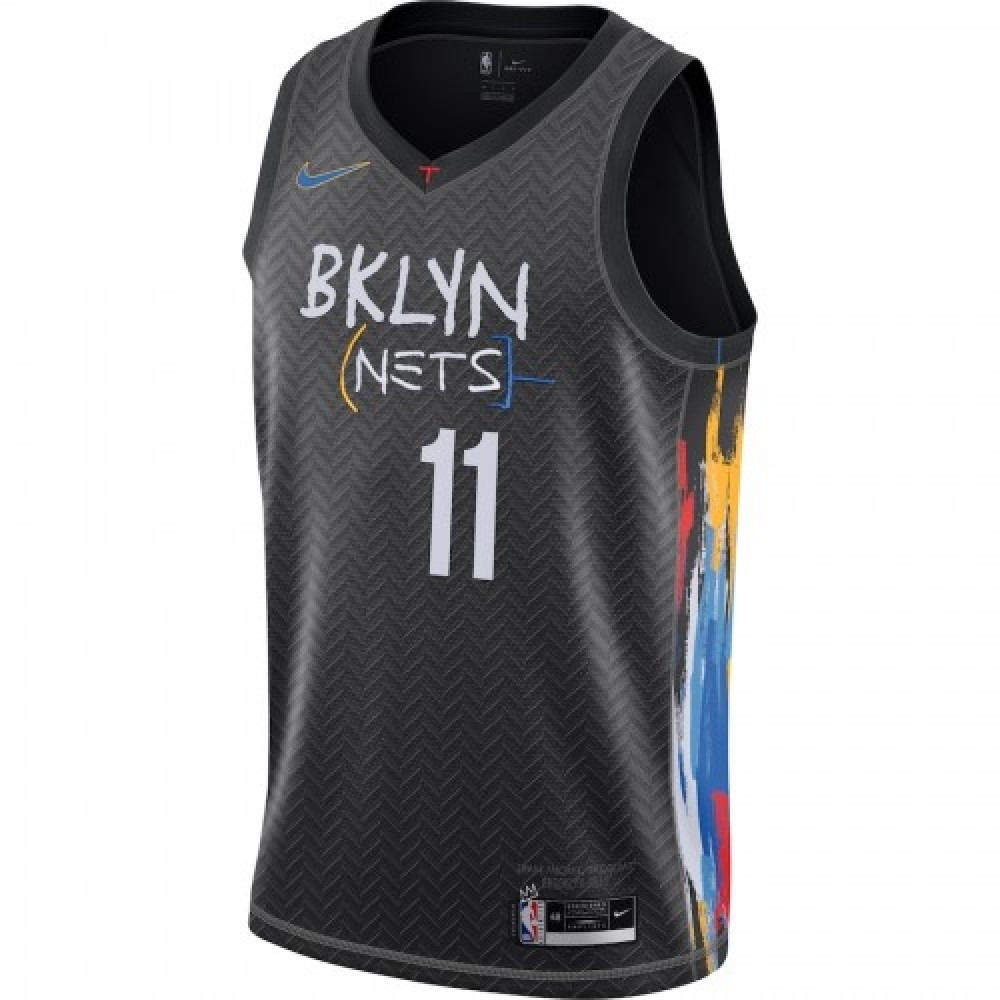 Men's Brooklyn Nets Kyrie Irving #11 Black 2020/21 Swingman Player Jersey – - second front view