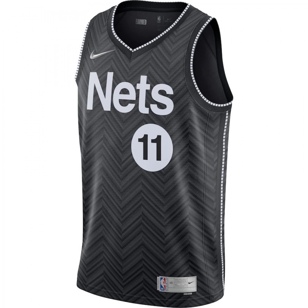 Men's Brooklyn Nets Kyrie Irving #11 Black 2020/21 Swingman Player Jersey – - second front view