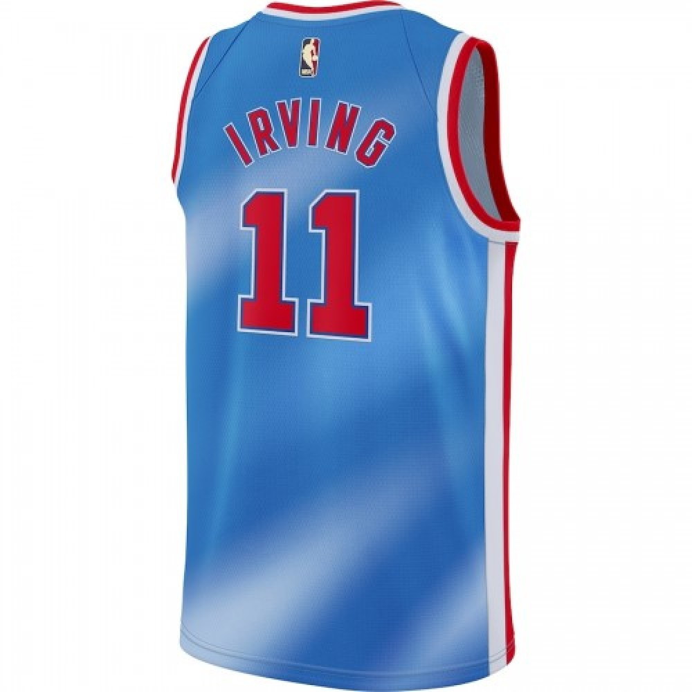 Men's Brooklyn Nets Kyrie Irving #11 Blue 2020/21 Swingman Jersey Classic Edition - back view
