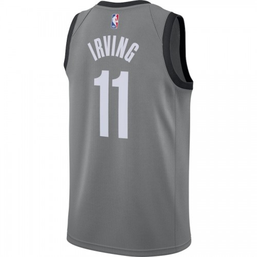 Men's Brooklyn Nets Kyrie Irving #11 Gray 2020/21 Swingman Jersey Statement Edition - back view