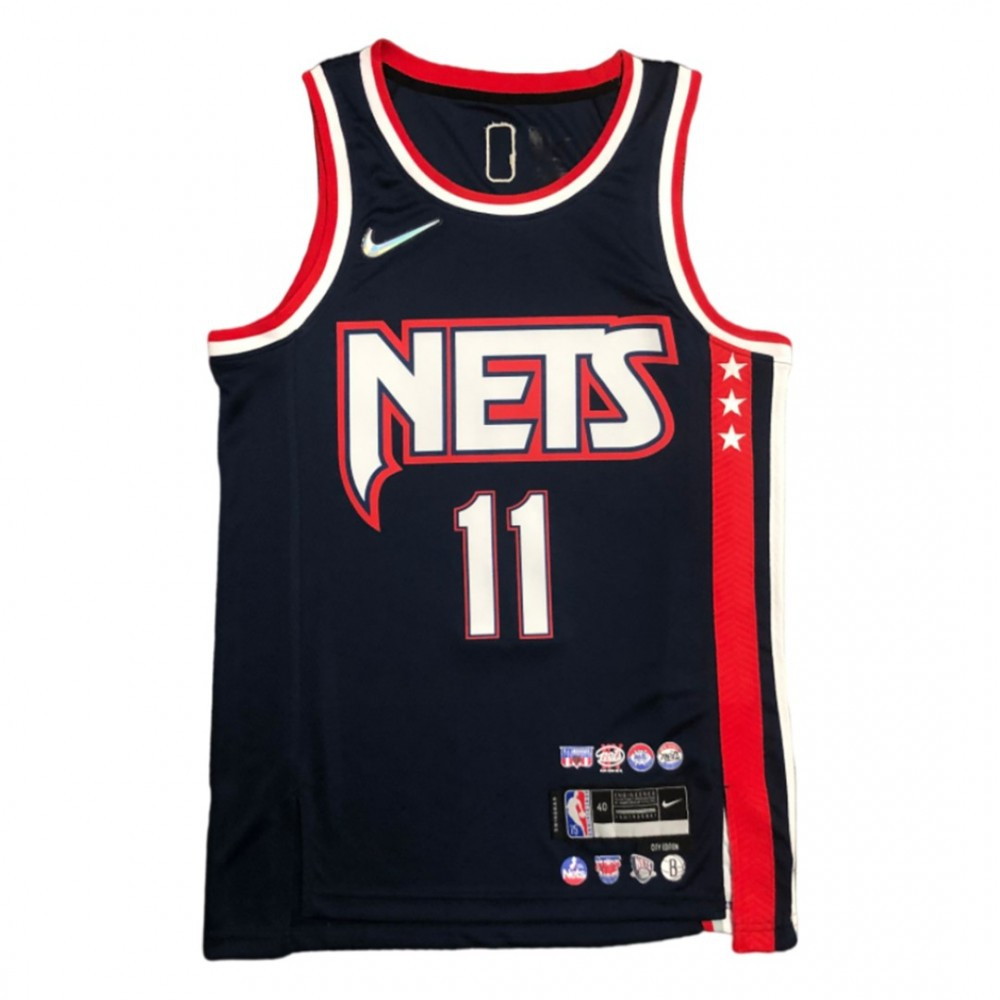 Men's Brooklyn Nets Kyrie Irving #11 Navy 2021/22 Swingman Jersey City Edition - second front view