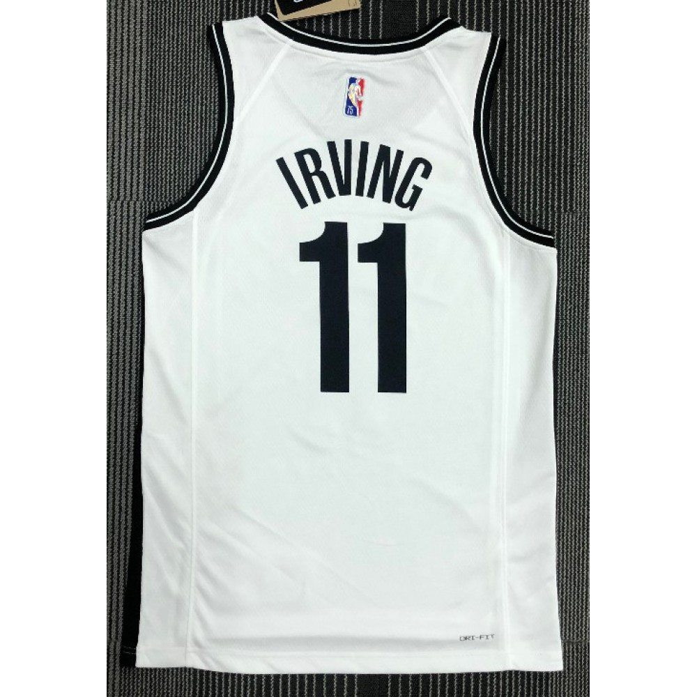 Men's Brooklyn Nets Kyrie Irving #11 White 2021 Swingman NBA Jersey Icon Edition - back view