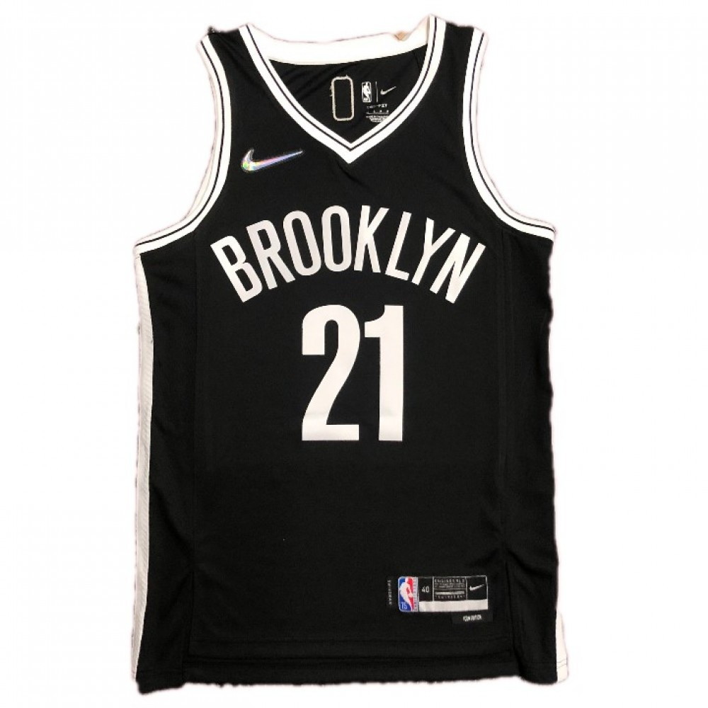 Men's Brooklyn Nets LaMarcus Aldridge #21 Black 2021 Swingman NBA Jersey Icon - second front view
