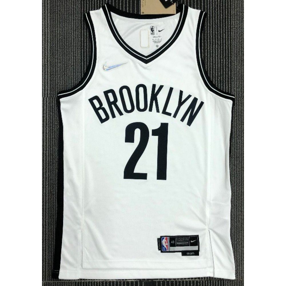 Men's Brooklyn Nets LaMarcus Aldridge #21 White 2021 Swingman NBA Jersey Icon - second front view
