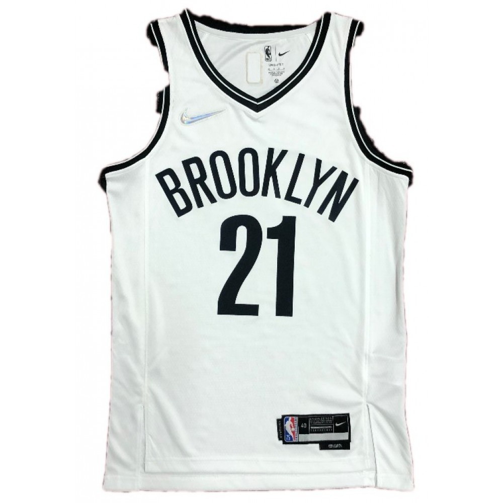 Men's Brooklyn Nets LaMarcus Aldridge #21 White 2021 Swingman NBA Jersey Icon Edition - front view