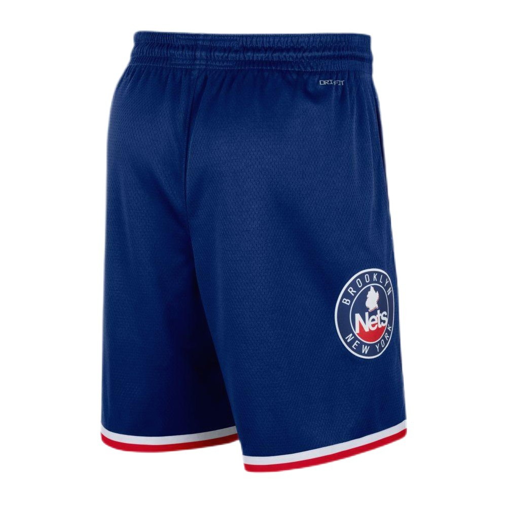 Men's Brooklyn Nets Navy 2021/22 Diamond Swingman Shorts City Edition - second front view