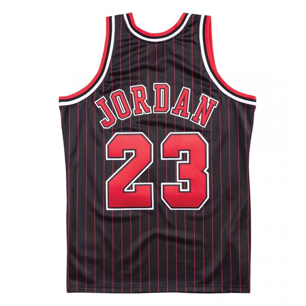 Men's Chicago Bulls Michael Jordan #23 Black 1996/97 Hardwood Classics Swingman Jersey - back view