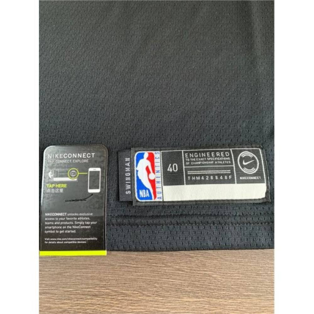 Men's Chicago Bulls Michael Jordan #23 Black Swingman Jersey - back view