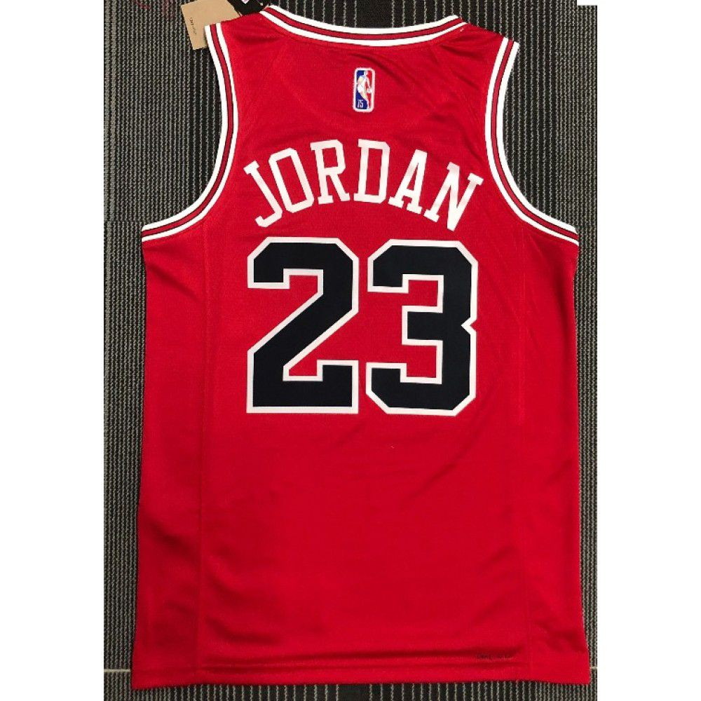 Men's Chicago Bulls Michael Jordan #23 Red 2021 Swingman NBA Jersey Icon Edition - second front view
