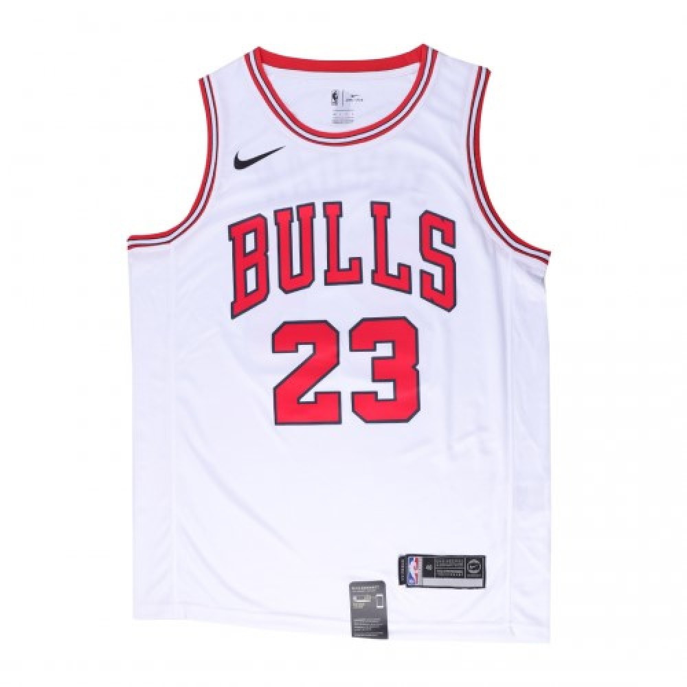 Men's Chicago Bulls Michael Jordan #23 White Fan Version Swingman Jersey - second front view