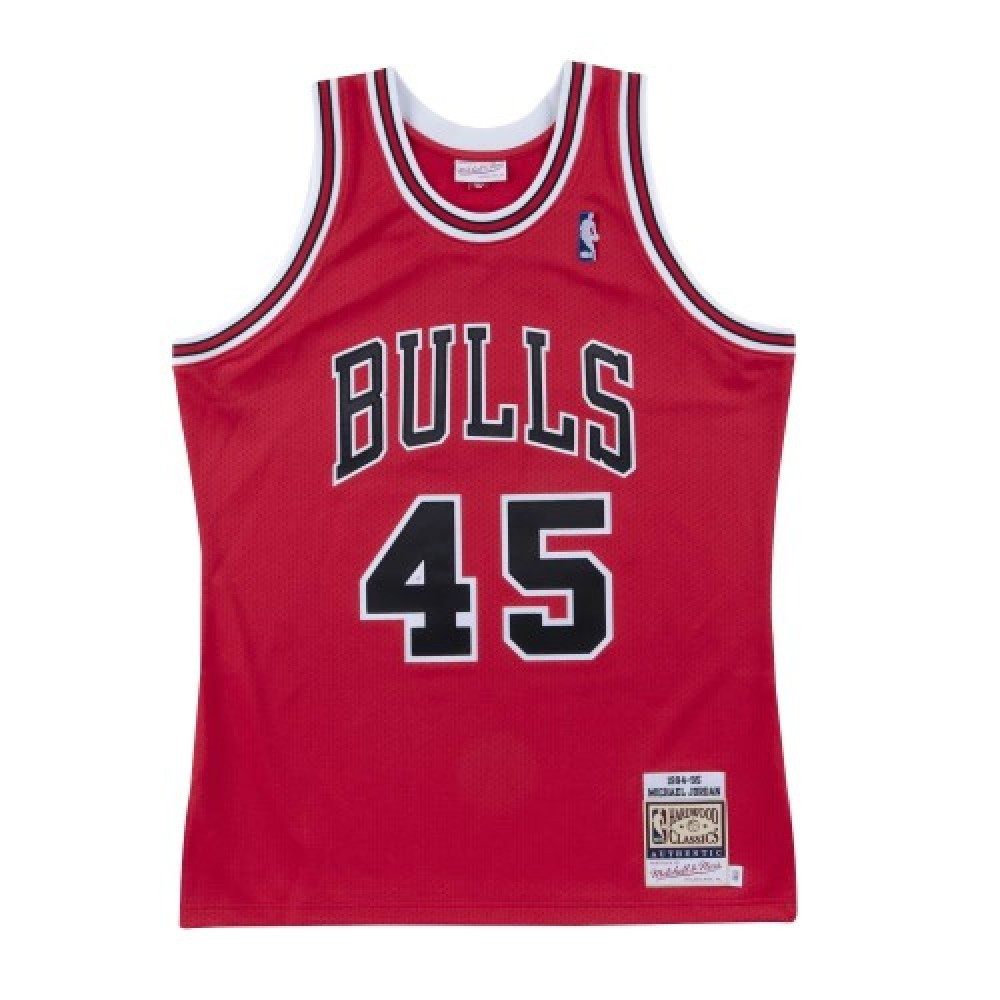 Men's Chicago Bulls Michael Jordan #45 Throwback Red 1994-95 Hardwood Classics Player - front view