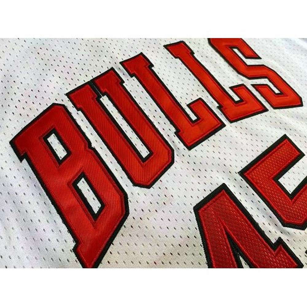 Men's Chicago Bulls Michael Jordan #45 Throwback White 1994-95 Hardwood - second front view