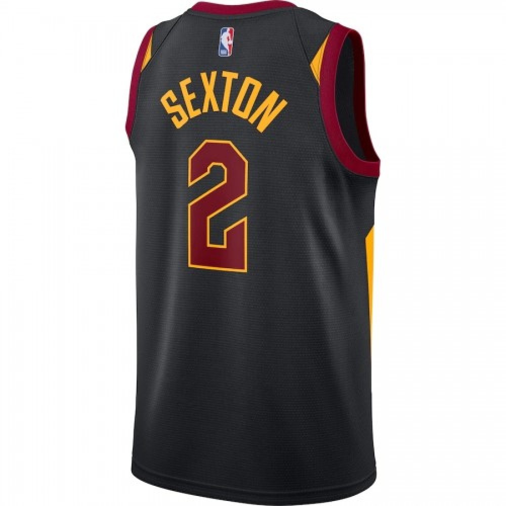 Men's Cleveland Cavaliers Collin Sexton #2 Black 2020/21 Swingman Jersey Statement - back view