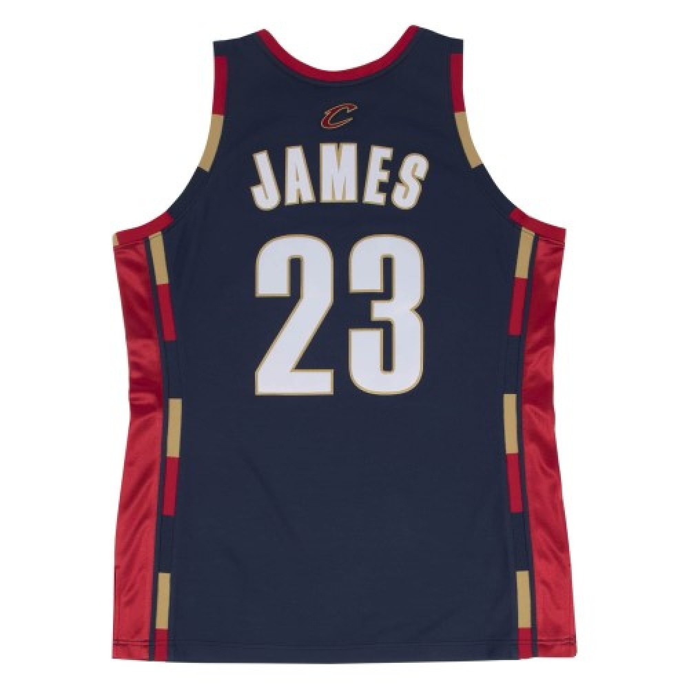 Men's Cleveland Cavaliers LeBron James #23 Throwback Navy 2008-09 Hardwood Classics - back view