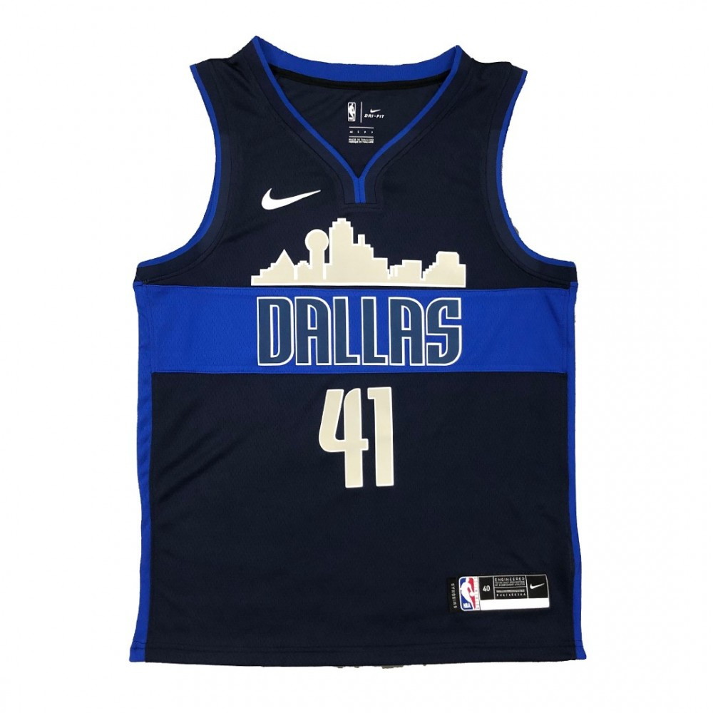 Men's Dallas Mavericks Dirk Nowitzki #41 Blue Swingman Jersey - second front view