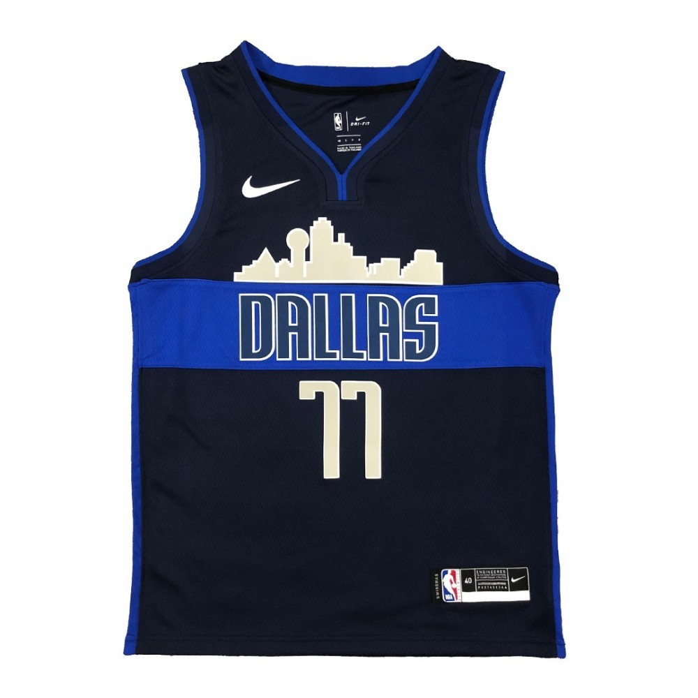 Men's Dallas Mavericks Luka Dončić #77 Navy Swingman Jersey - second front view