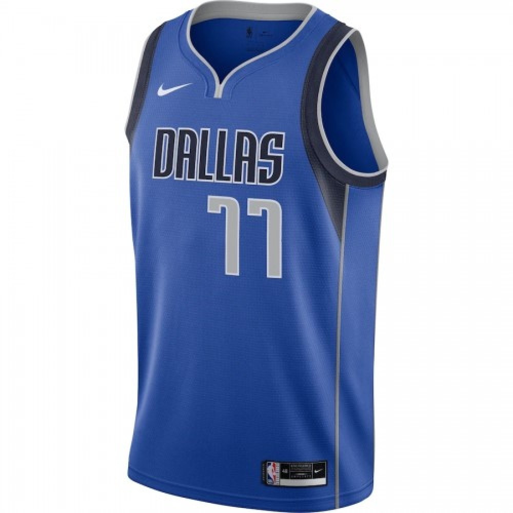Men's Dallas Mavericks Luka Dončić #77 Royal 2020/21 Swingman Jersey Icon - second front view