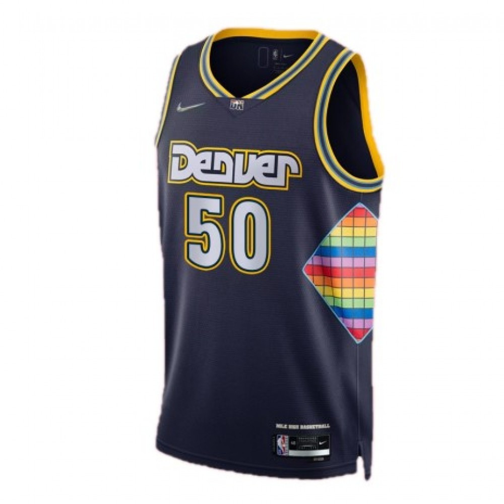 Men's Denver Nuggets Aaron Gordon #50 Navy 2021/22 Swingman NBA Jersey City - second front view