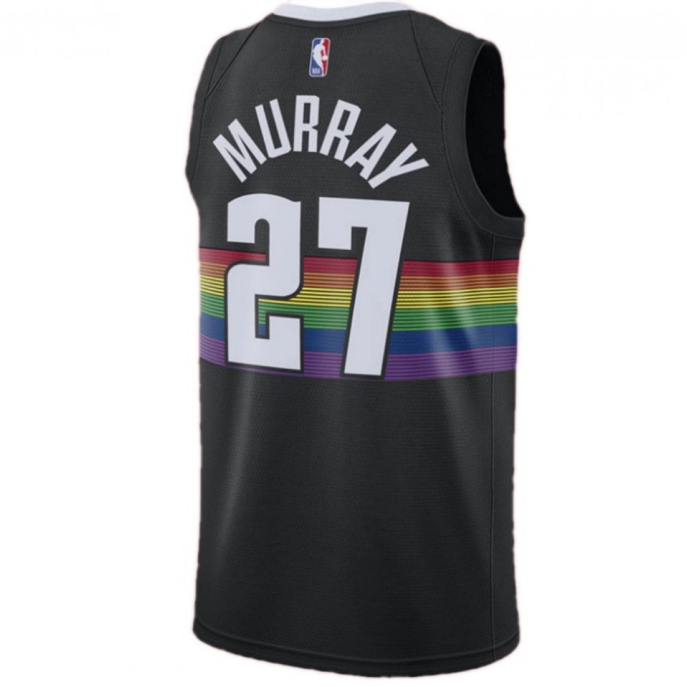 Men's Denver Nuggets Jamal Murray #27 Black Swingman Player Jersey – City Edition - back view