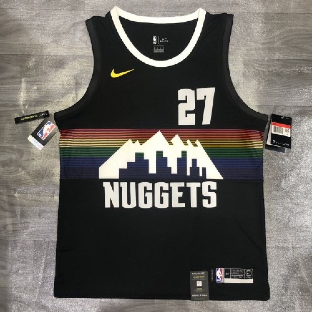Men's Denver Nuggets Jamal Murray #27 Black Swingman Player Jersey – City - second front view
